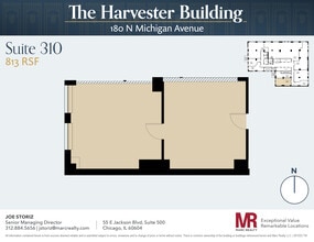 180 N Michigan Ave, Chicago, IL to rent Floor Plan- Image 1 of 3