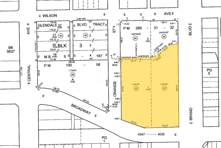 101 N Brand Blvd, Glendale, CA for sale - Plat Map - Image 1 of 1