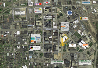 180 Portage St, Kalamazoo, MI - aerial  map view