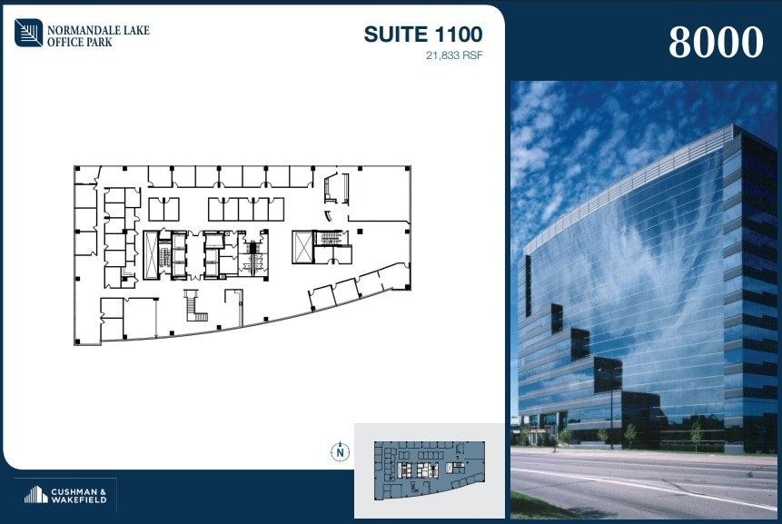 8000-8500 Normandale Lake Blvd, Bloomington, MN to rent Floor Plan- Image 1 of 2