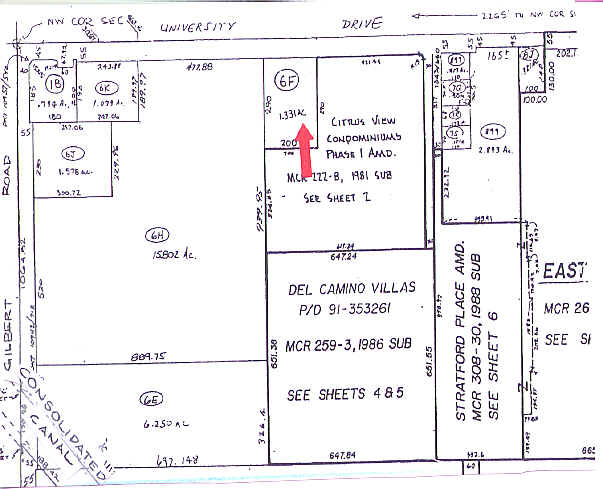 2135 E University Dr, Mesa, AZ for rent - Plat Map - Image 2 of 5