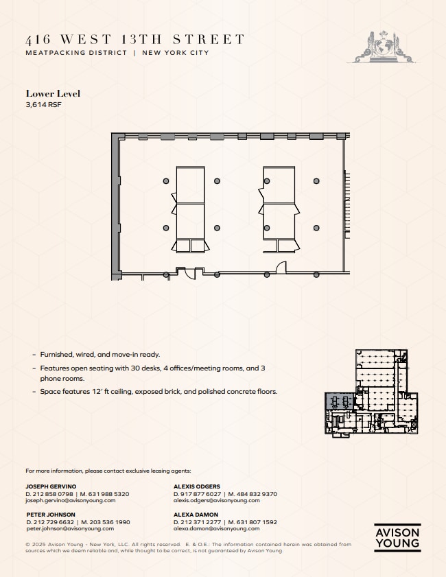 416 W 13th St, New York, NY to rent Floor Plan- Image 1 of 8