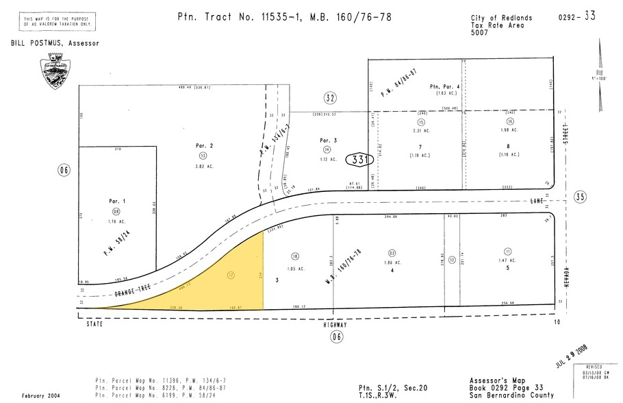 1969 Orange Tree Ln, Redlands, CA for rent - Plat Map - Image 2 of 2