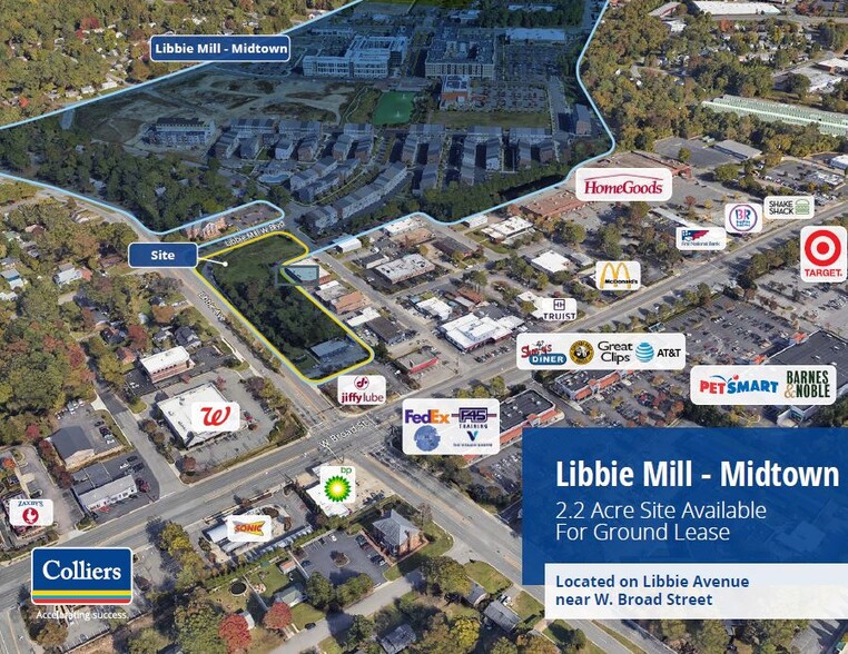 Libbie Avenue near West Broad St, Richmond, VA for rent - Aerial - Image 1 of 2