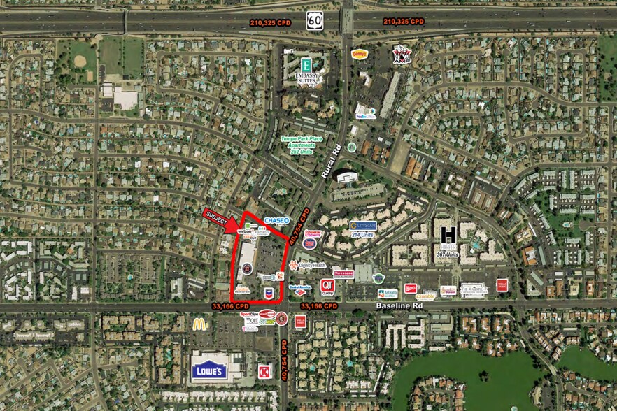 5120 S Rural Rd, Tempe, AZ to rent - Aerial - Image 3 of 13