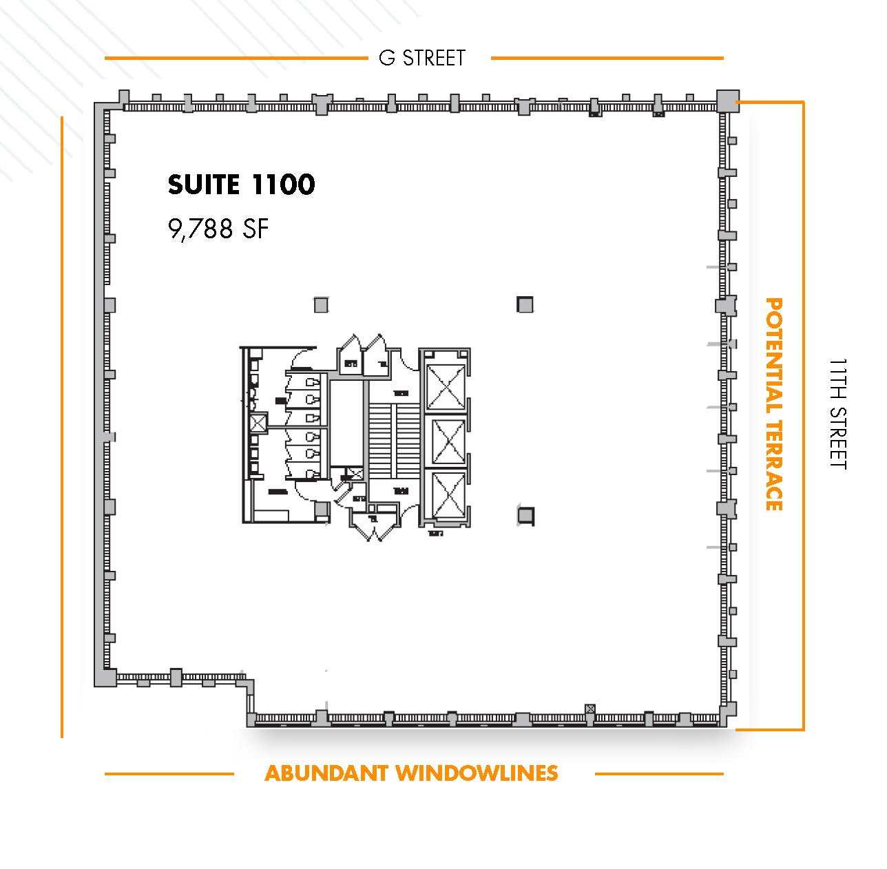 1100 G St NW, Washington, DC to rent Floor Plan- Image 1 of 4