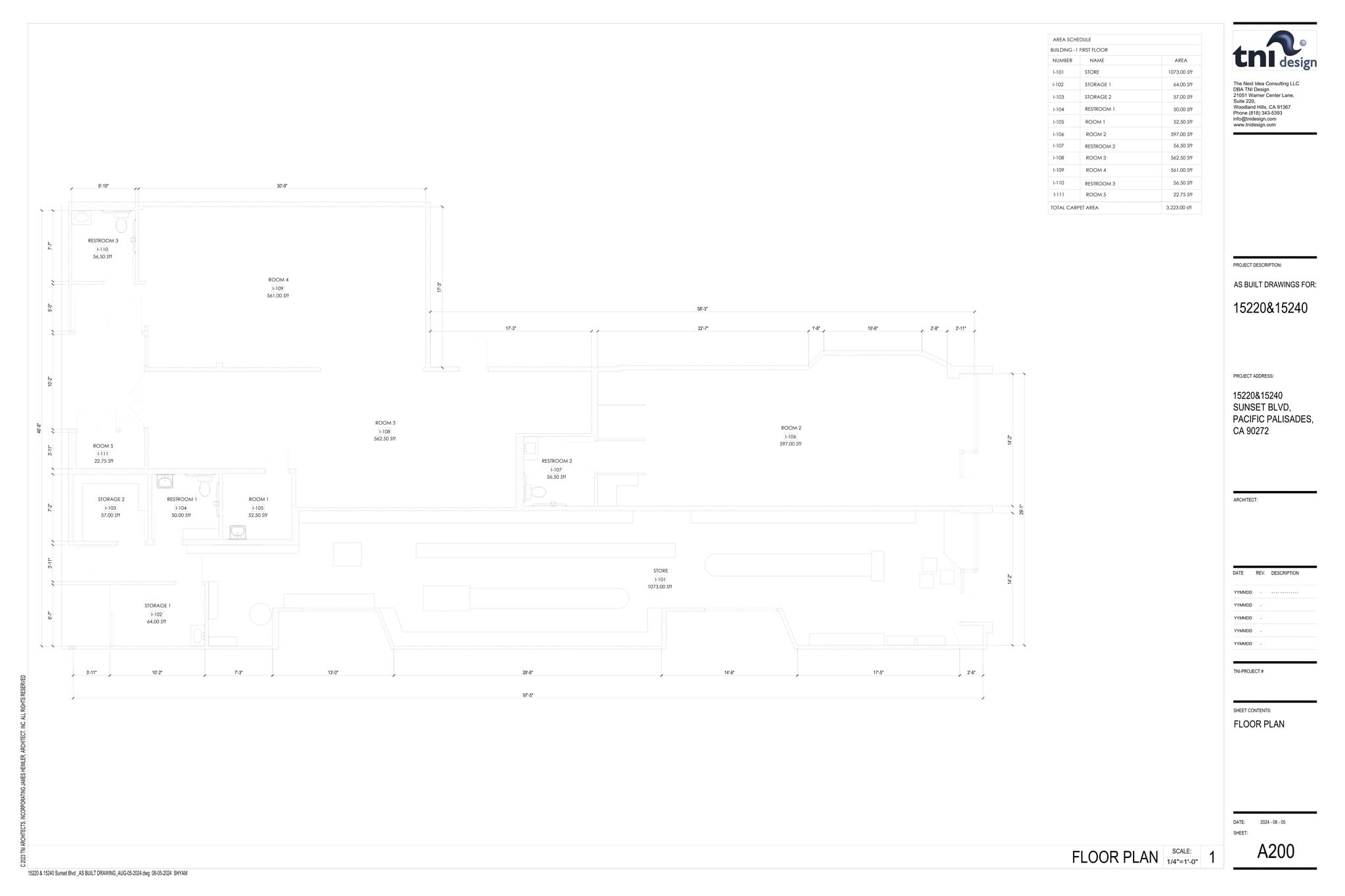 15231-15235 La Cruz Dr, Pacific Palisades, CA to rent Site Plan- Image 1 of 7