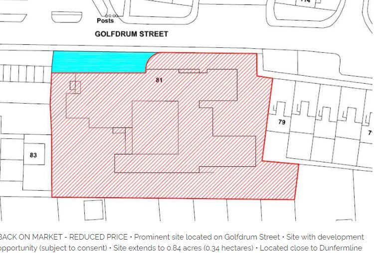 81 Golfdrum St, Dunfermline for sale Site Plan- Image 1 of 1