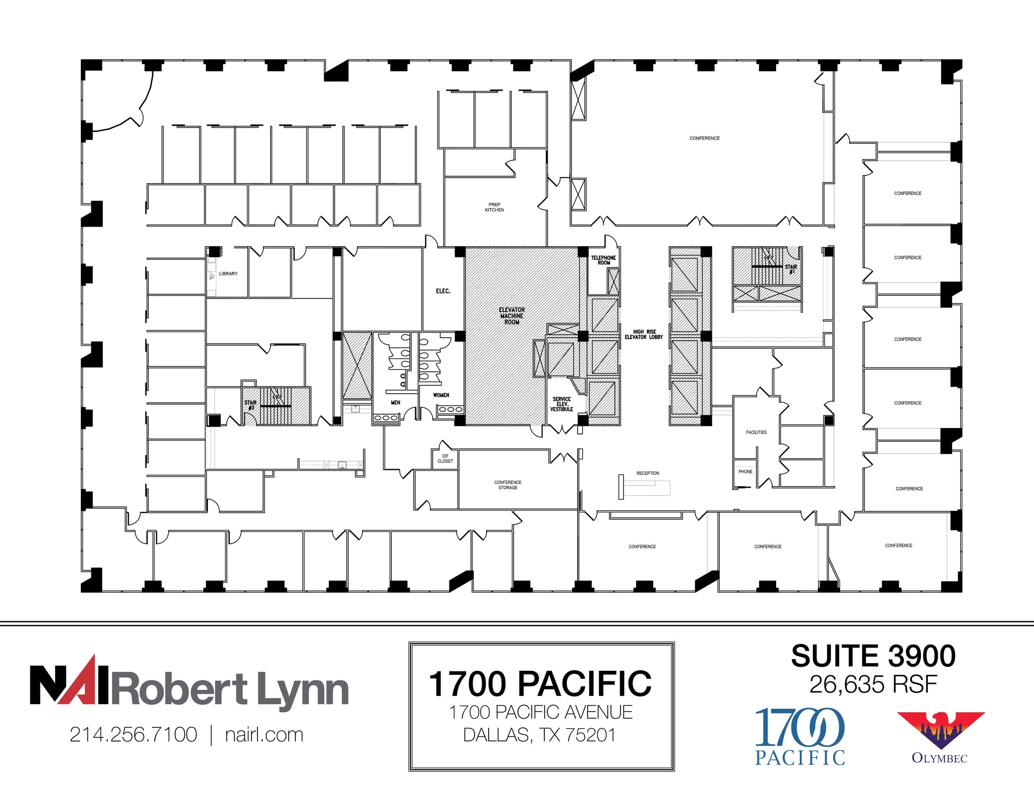 1700 Pacific Ave, Dallas, TX to rent Floor Plan- Image 1 of 1