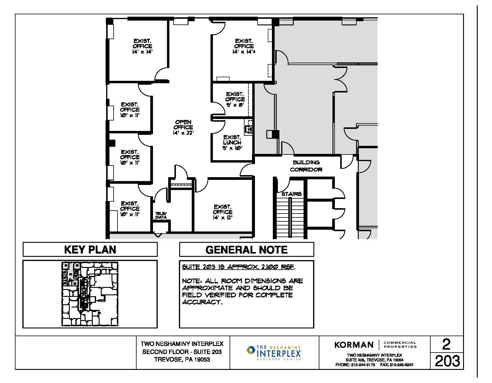 2 Neshaminy Interplex, Trevose, PA for rent Floor Plan- Image 1 of 1