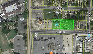 802 6th St, Conway, AR - aerial  map view