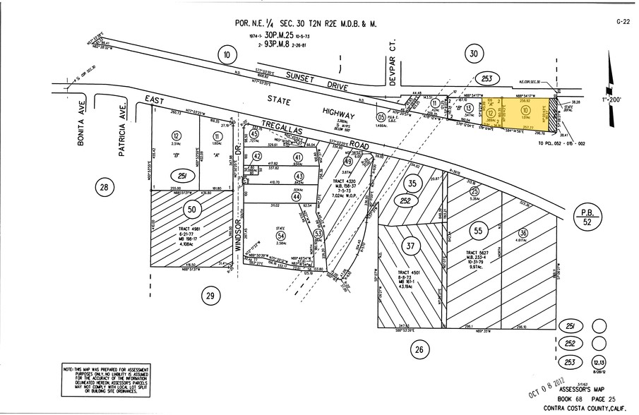 1208-1214 Sunset Dr, Antioch, CA for sale - Plat Map - Image 2 of 9