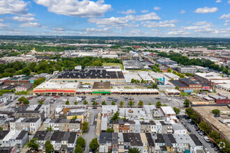 3800-3874 E Lombard St, Baltimore, MD - aerial  map view