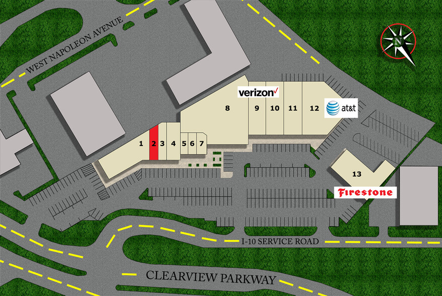 2222 Clearview Pky, Metairie, LA for rent - Site Plan - Image 2 of 2