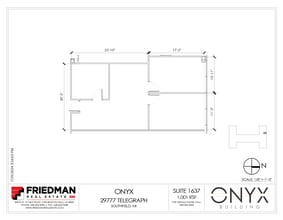 29777 Telegraph Rd, Southfield, MI to rent Floor Plan- Image 1 of 2