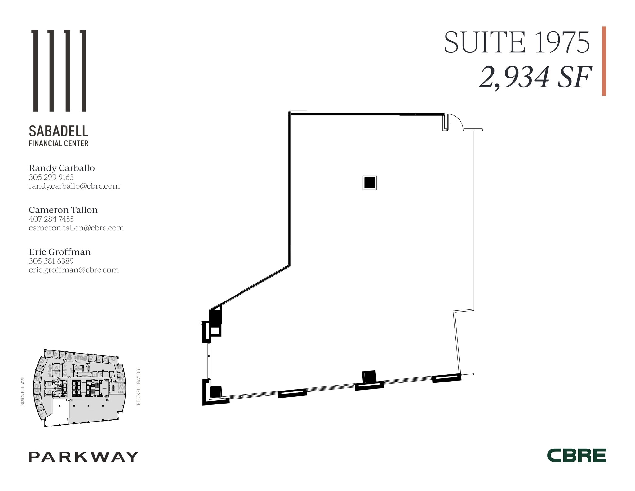 1111 Brickell Ave, Miami, FL to rent Site Plan- Image 1 of 1