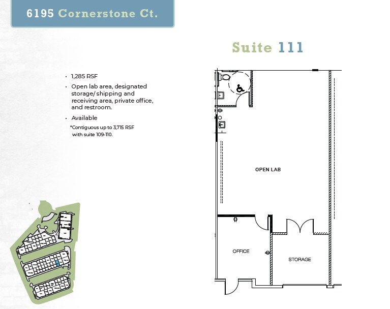 6185 Cornerstone Ct E, San Diego, CA to rent Floor Plan- Image 1 of 1