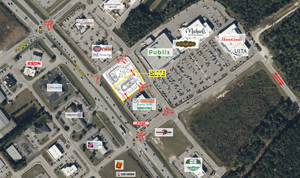 3050-3100 Western Blvd, Jacksonville, NC for rent - Aerial - Image 3 of 3