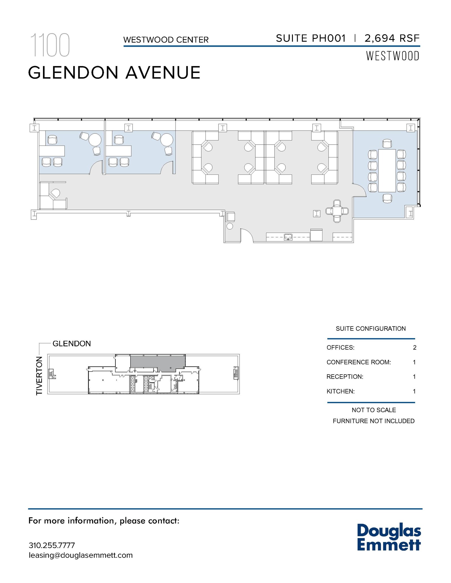 1100 Glendon Ave, Los Angeles, CA to rent Floor Plan- Image 1 of 1