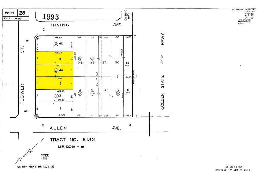 1838-1842 Flower St, Glendale, CA for sale - Plat Map - Image 1 of 1