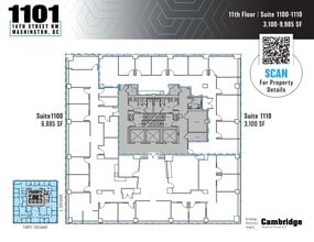 1101 14th St NW, Washington, DC for rent Floor Plan- Image 1 of 1