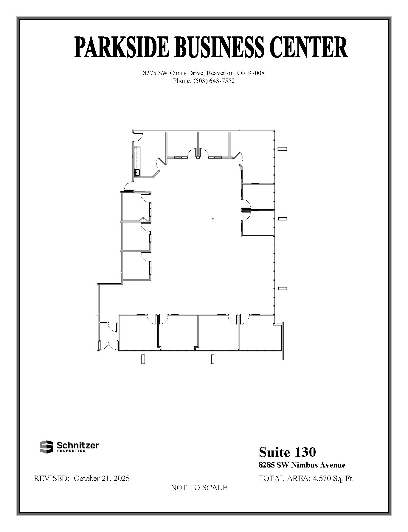 8362-8380 SW Nimbus Ave, Beaverton, OR to rent Floor Plan- Image 1 of 1