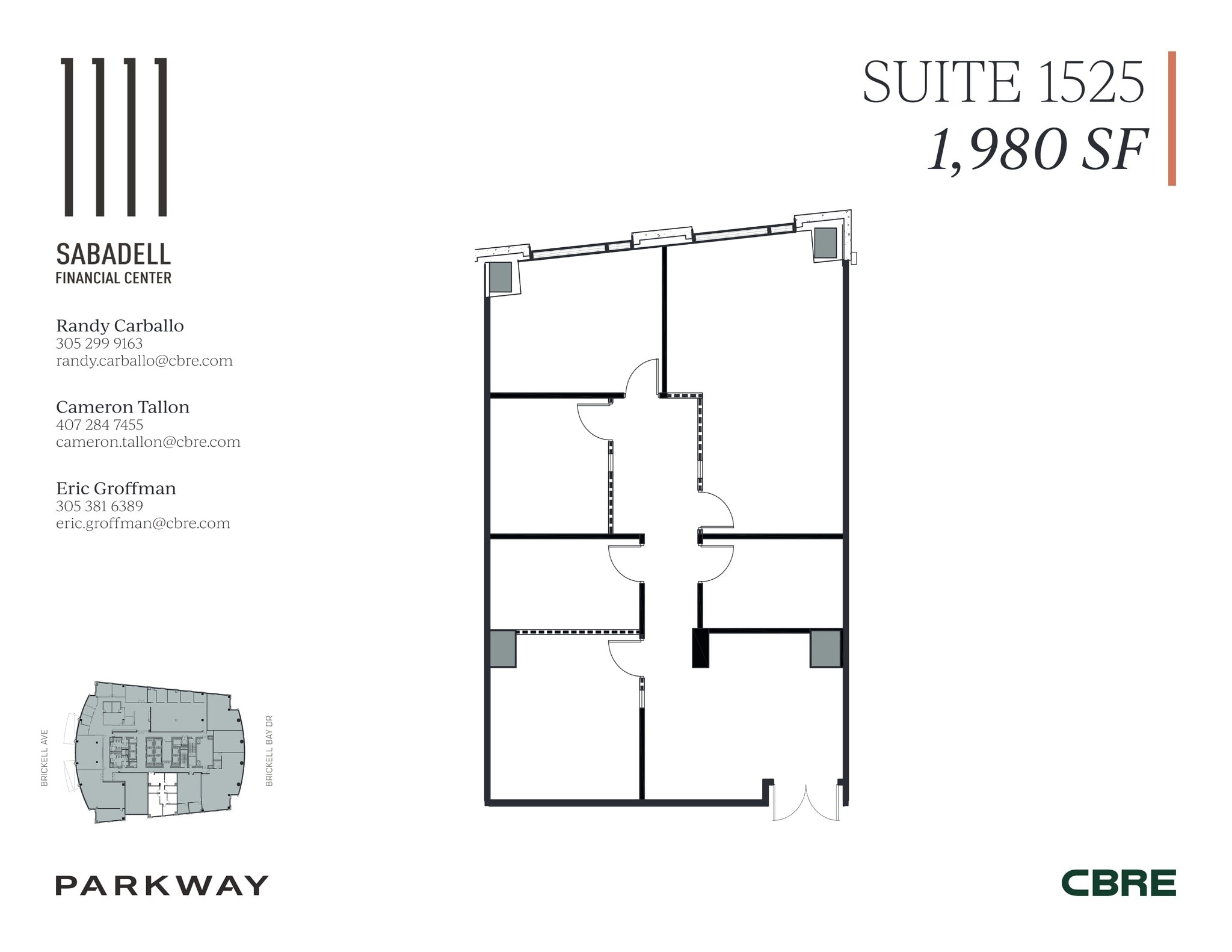 1111 Brickell Ave, Miami, FL to rent Site Plan- Image 1 of 1