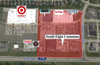 466-478 Randall Rd, South Elgin, IL - aerial  map view