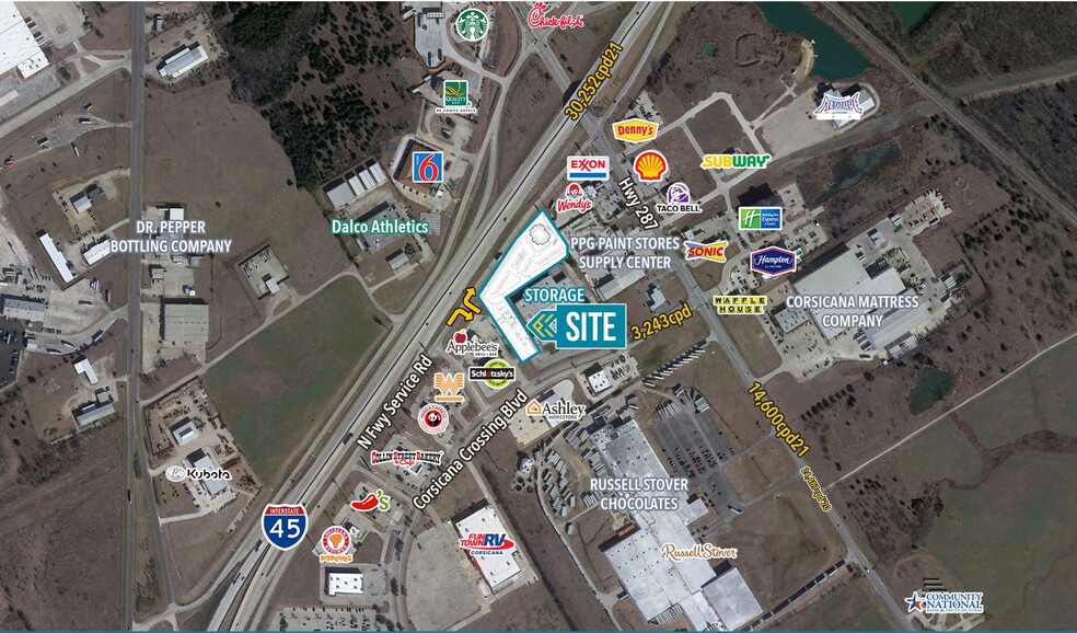 316 Factory Outlet Dr, Corsicana, TX for rent - Aerial - Image 1 of 2