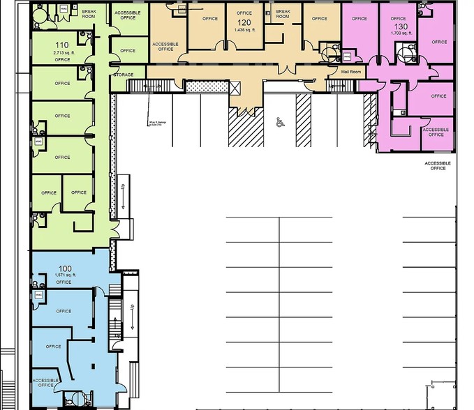 601 N Walker Ave, Oklahoma City, OK for rent - Floor Plan - Image 2 of 4