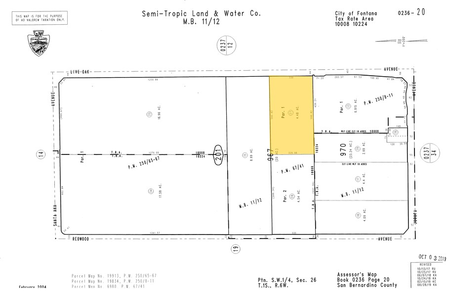 11176 Live Oak Ave, Fontana, CA for rent - Plat Map - Image 2 of 2