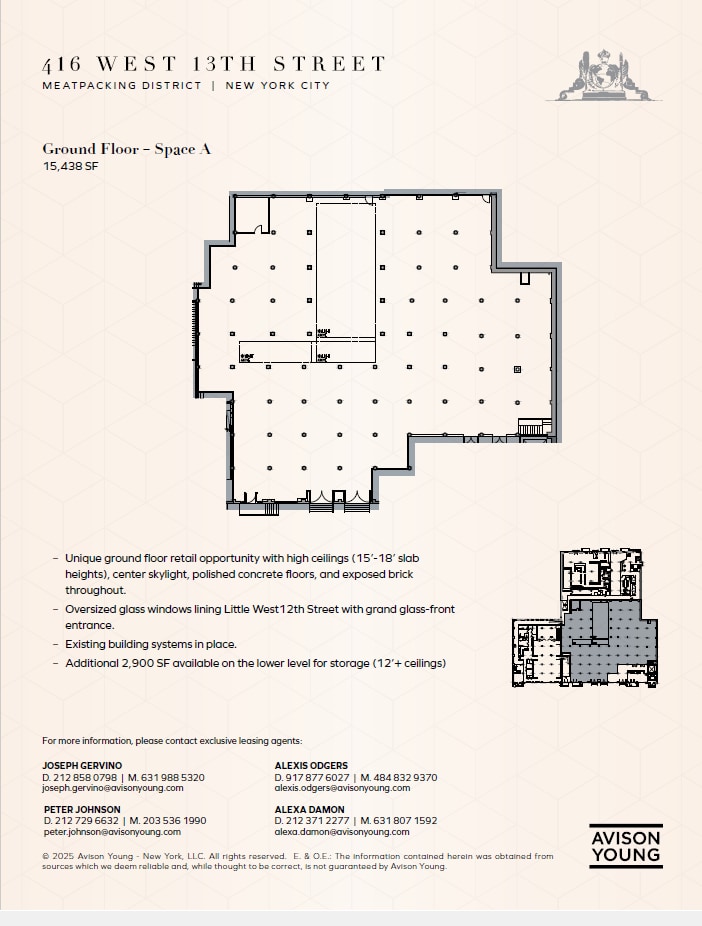 416 W 13th St, New York, NY to rent Floor Plan- Image 1 of 9