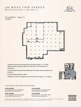 416 W 13th St, New York, NY to rent Floor Plan- Image 1 of 9