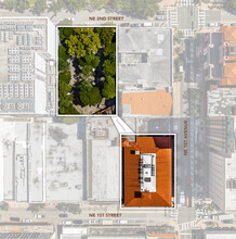 100 NE 1st Ave, Miami, FL - aerial  map view