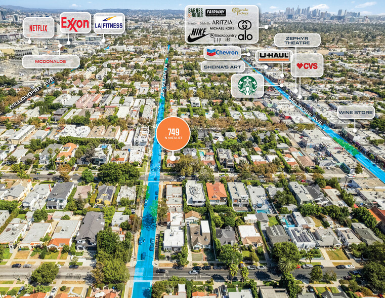 7456 Waring Ave, Los Angeles, CA for sale - Aerial - Image 2 of 10