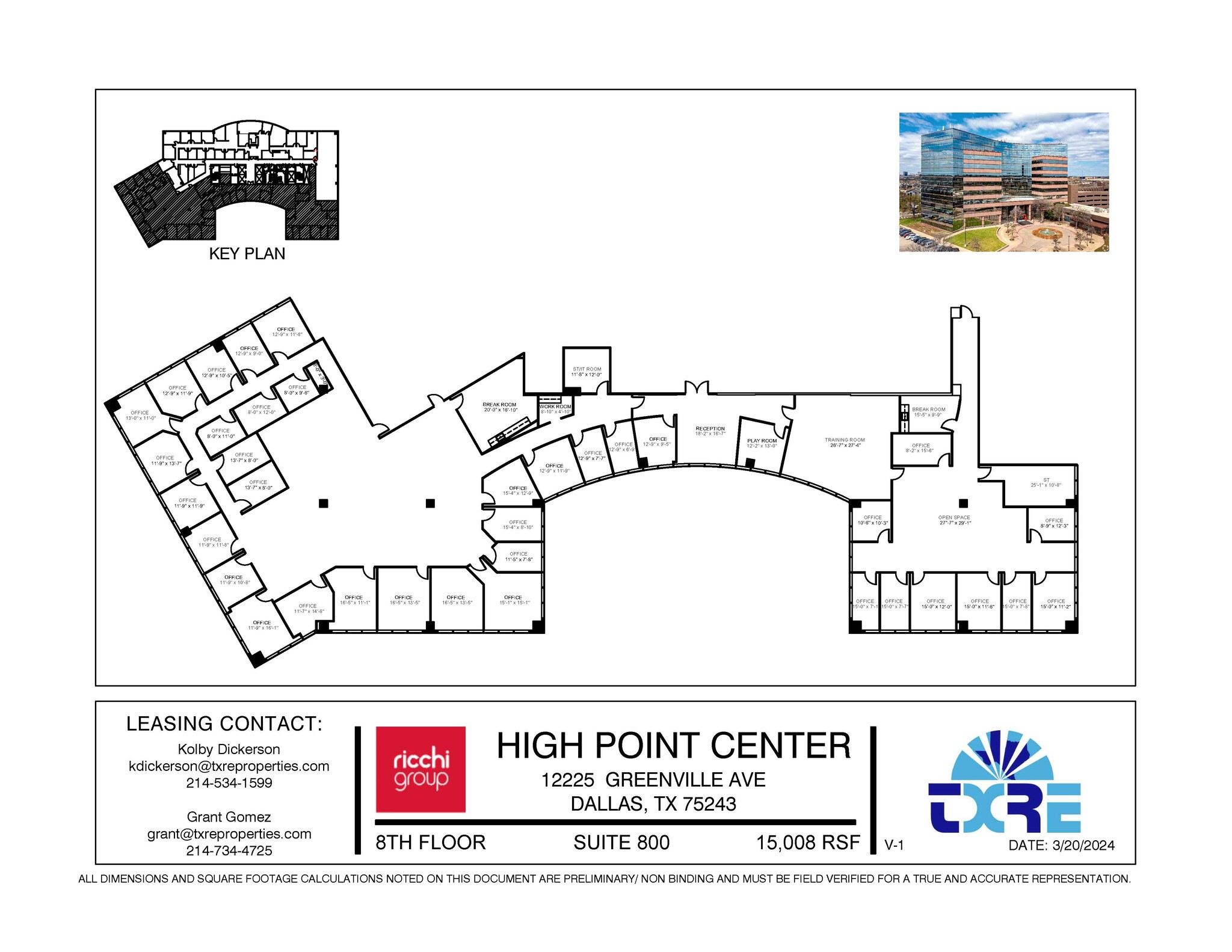 12225 Greenville Ave, Dallas, TX for rent Floor Plan- Image 1 of 2