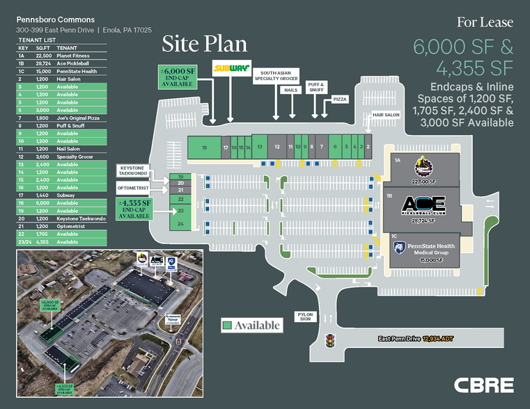 322-366 E Penn Dr, Enola, PA for rent - Site Plan - Image 2 of 3