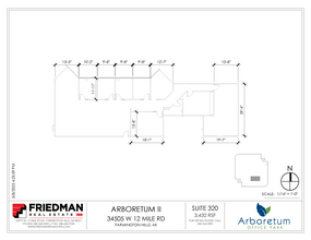 34505 W 12 Mile Rd, Farmington Hills, MI for rent Floor Plan- Image 1 of 3