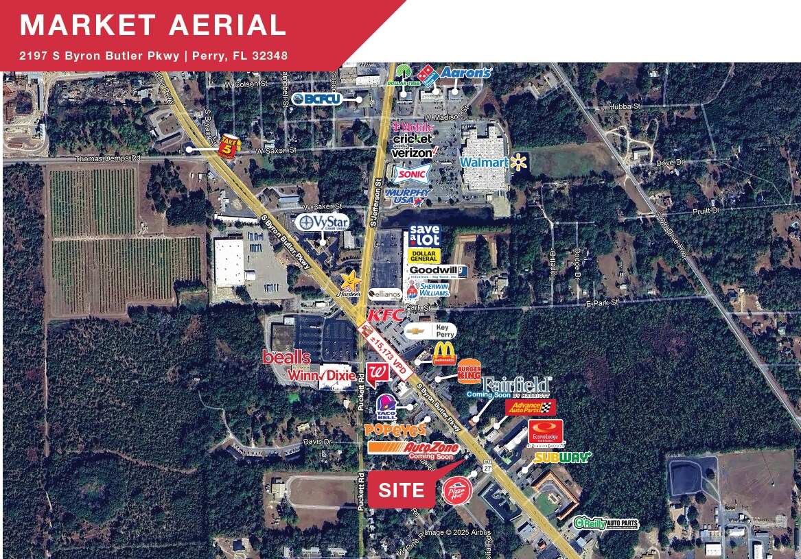 2197 S Byron Butler Pky, Perry, FL for sale Aerial- Image 1 of 1