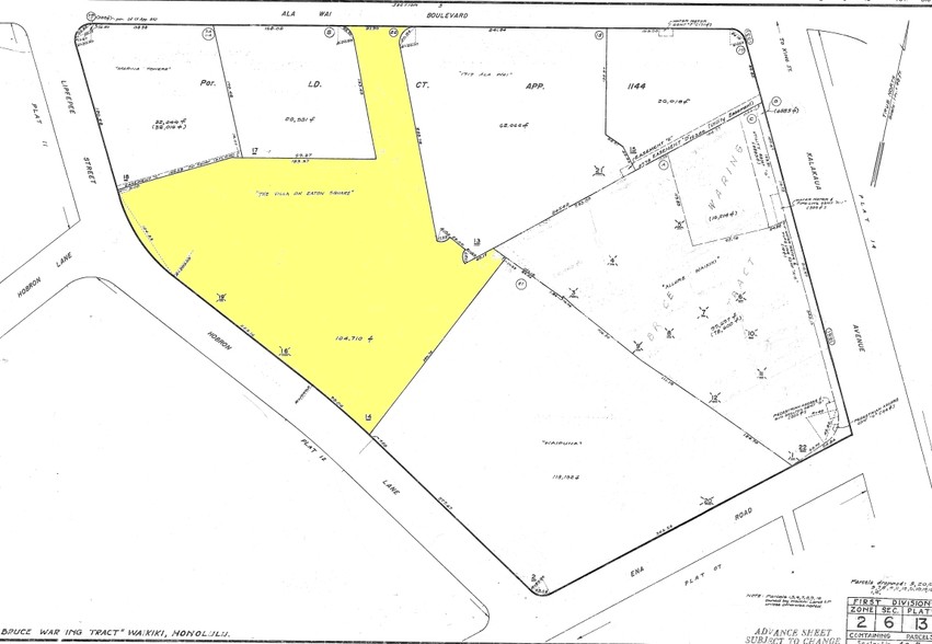 438-444 Hobron Ln, Honolulu, HI for sale - Plat Map - Image 2 of 15