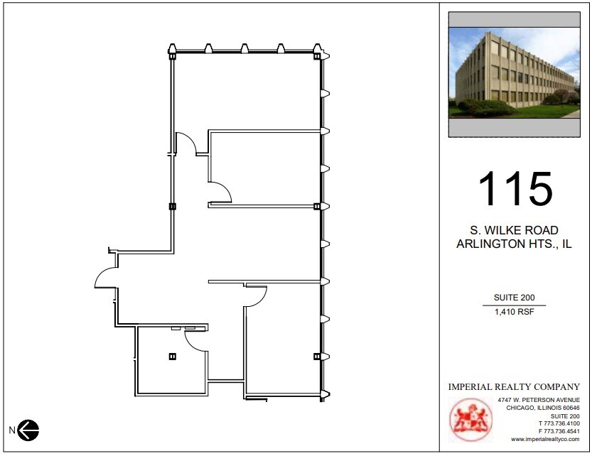 115 S Wilke Rd, Arlington Heights, IL to rent Floor Plan- Image 1 of 6