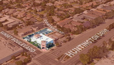 1045 W Huntington Dr, Arcadia, CA - aerial  map view