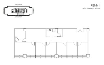 PENN 1, New York, NY for rent Floor Plan- Image 1 of 2