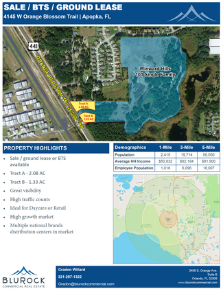 More details for 4145 W Orange Blossom Trl, Apopka, FL - Land for Rent