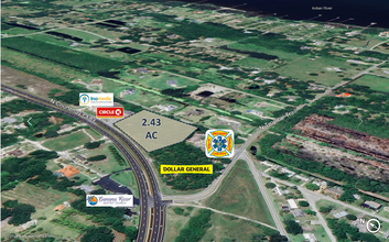 6205 Courtenay Pkwy, Merritt Island, FL - aerial  map view