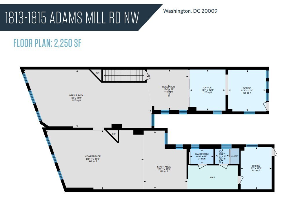 1813-1815 Adams Mill Rd NW, Washington, DC to rent Floor Plan- Image 1 of 1