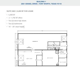 2501-2519 Gravel Dr, Fort Worth, TX to rent Floor Plan- Image 1 of 1