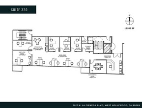 1017 N La Cienega Blvd, West Hollywood, CA for rent Floor Plan- Image 1 of 2