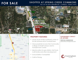 More details for Hwy 249 & Brown Rd, Tomball, TX - Land for Sale