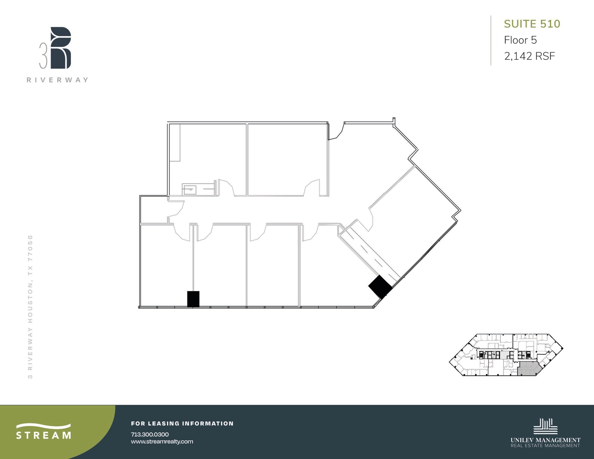 3 Riverway, Houston, TX to rent Floor Plan- Image 1 of 1